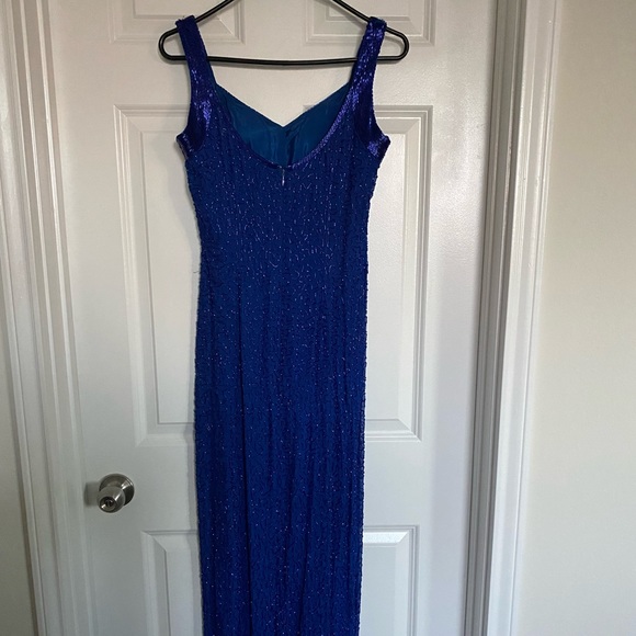Royal Blue Beaded Formal - Picture 3 of 4